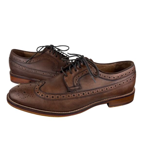 Johnston & Murphy Men\'s 20-2233 Conard Mahogany Wing Tip Oxford Dress Shoe 10.5 main image 5